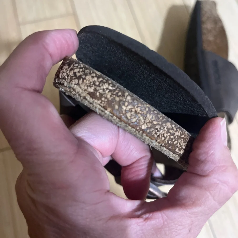 Birkenstock Madrid-Birko Brown Leather Sandals with Adjustable Buckles size 39 - Picture 9 of 9